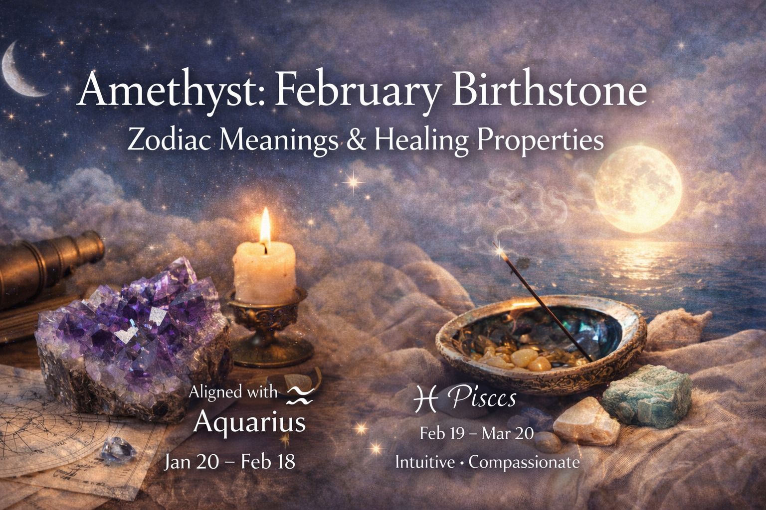 Amethyst: February Birthstone Meaning, Healing Properties & Zodiac Connection