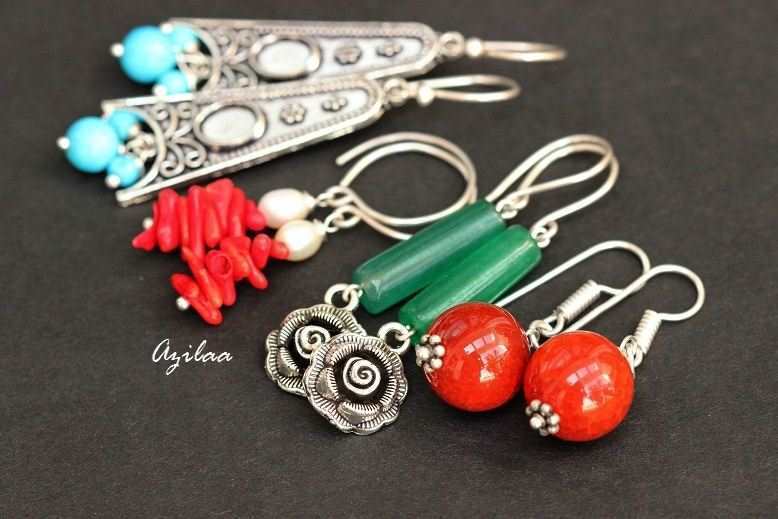 Amber earrings gemstone pearl sterling silver earrings