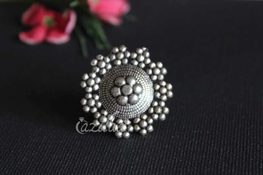 Artisan handcrafted Sterling silver adjustable ring