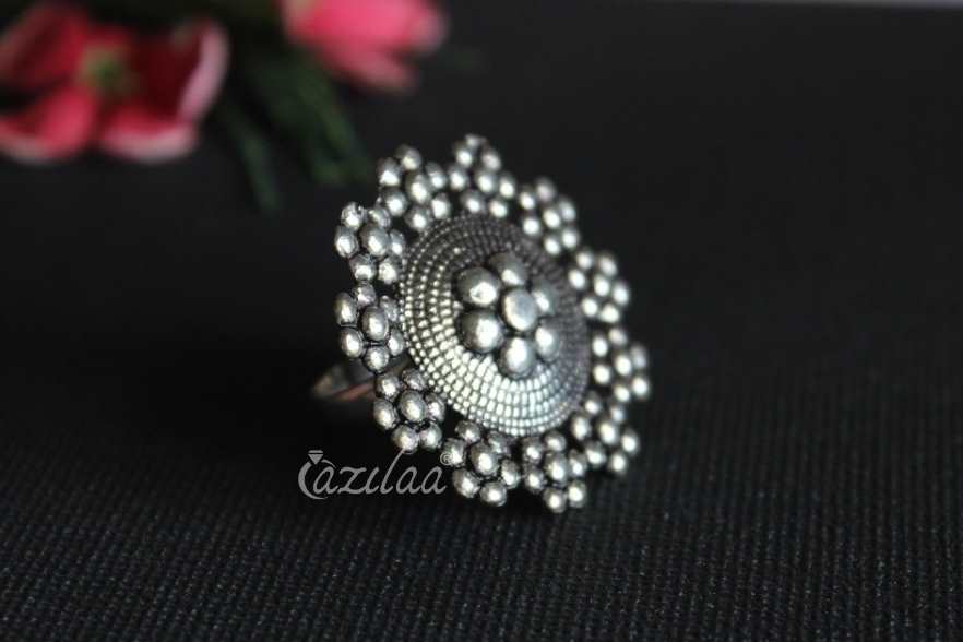Artisan handcrafted Sterling silver adjustable ring