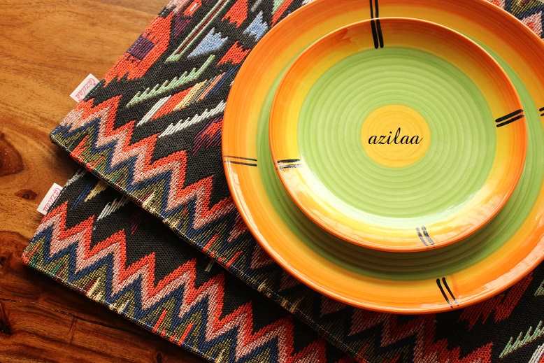 Aztec style handloom fabric placemat table mats 2