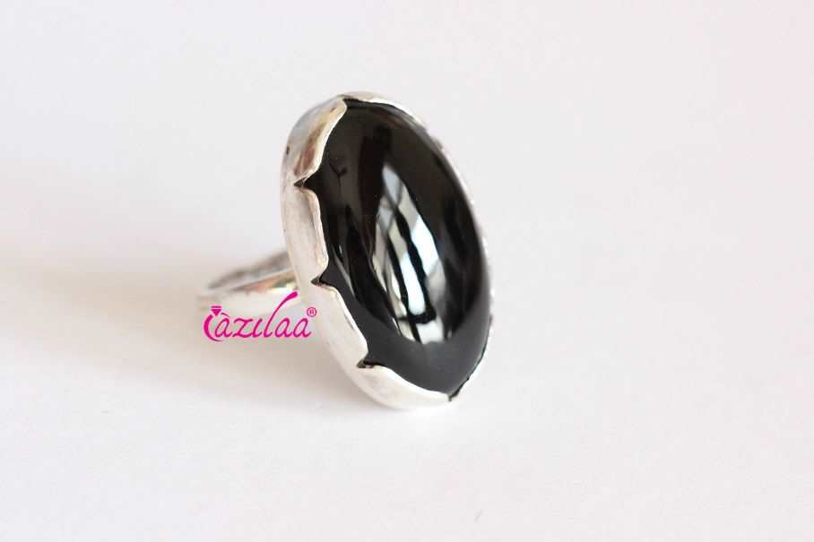 Black Onyx designer sterling silver gemstone handmade ring