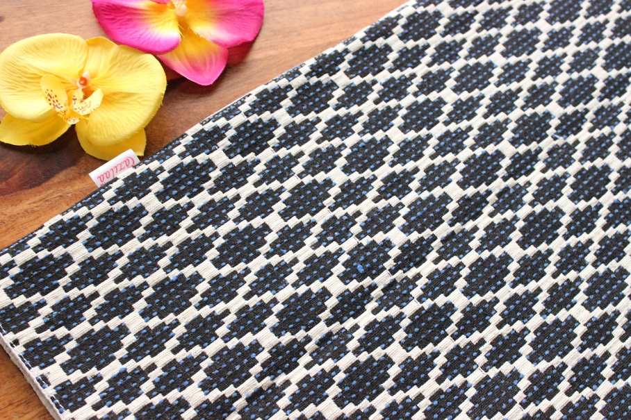 Black blue cotton handloom handmade 1 table runner