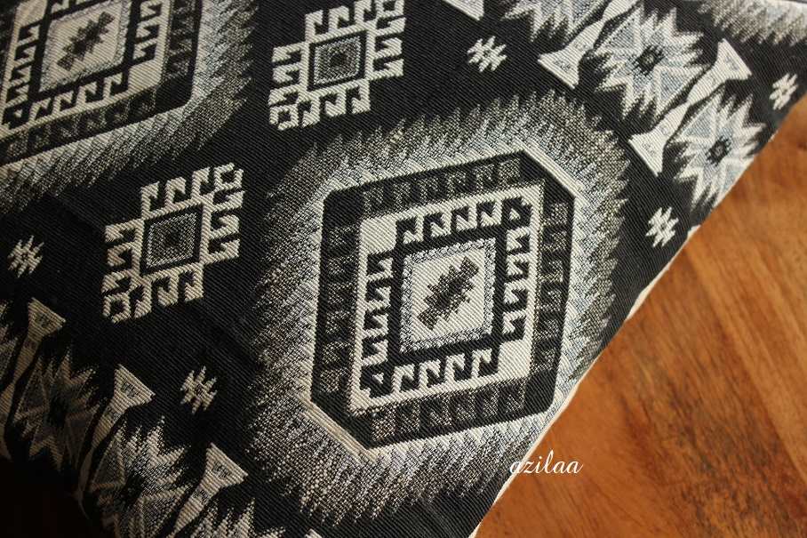 Black white geometric handloom handmade cushion covers