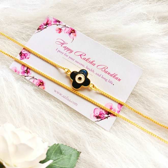 Blue Evil eye charms chain necklace Gift set