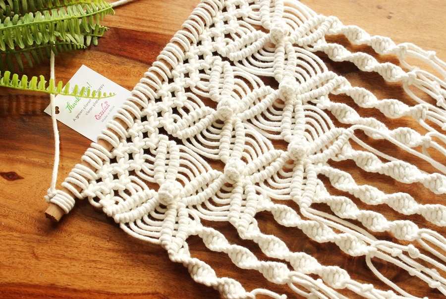 Boho dream WHITE macrame handmade Eco friendly Tapestry