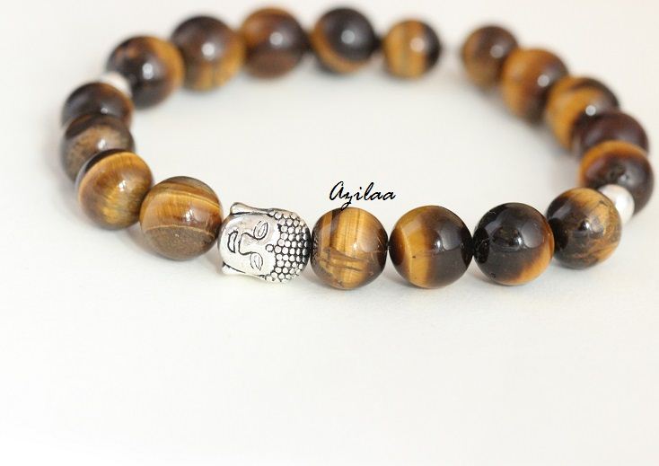 Buddha Tiger Eye gemstone Bracelet
