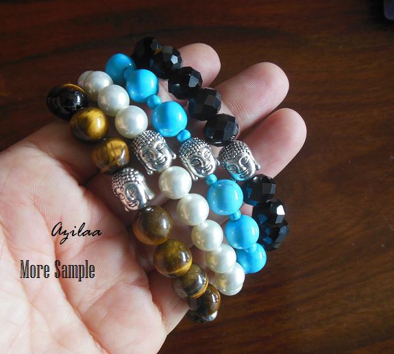 Buddha Tiger Eye gemstone Bracelet