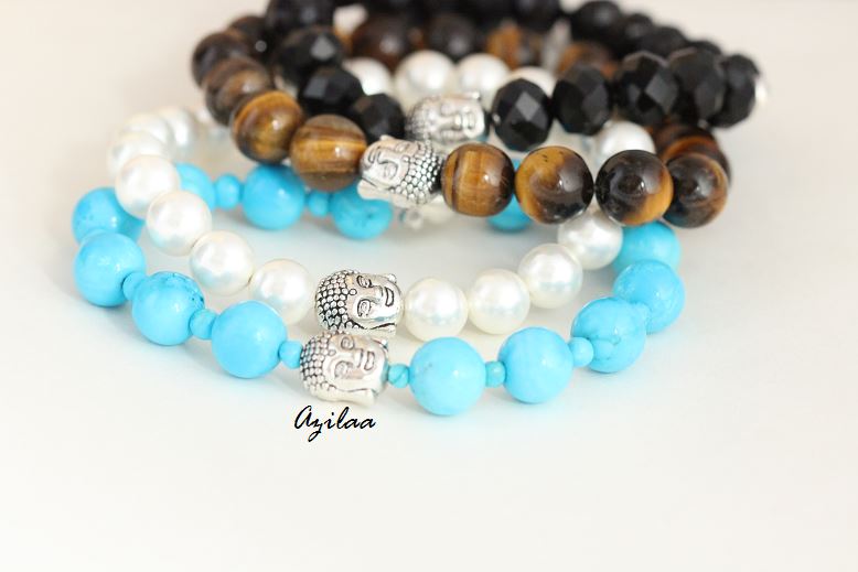 Buddha Tiger Eye gemstone Bracelet