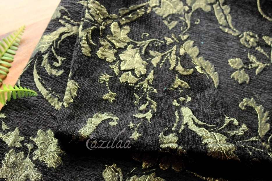 Chenille Jacquard black golden bed cover single bed 1