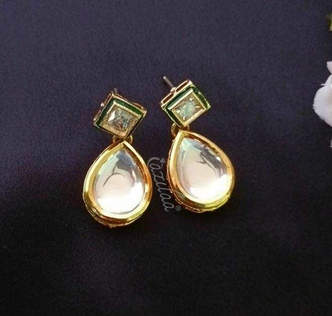 Classic kundan dangler drop earrings