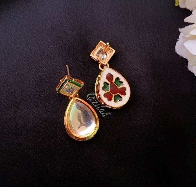 Classic kundan dangler drop earrings