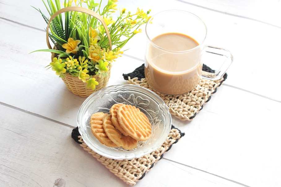 Cute toast Eco friendly coaster handmade 6 Pcs