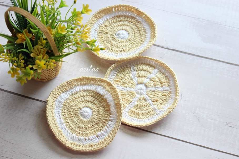 Cute Eco friendly lime coaster handmade 6 Pcs