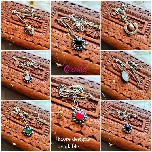 Cute gemstone Sterling silver charm handmade Pendant