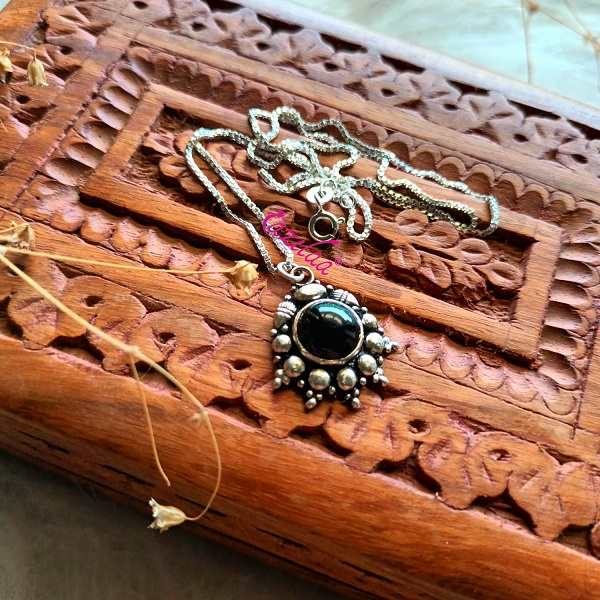 Cute gemstone Sterling silver charm handmade Pendant