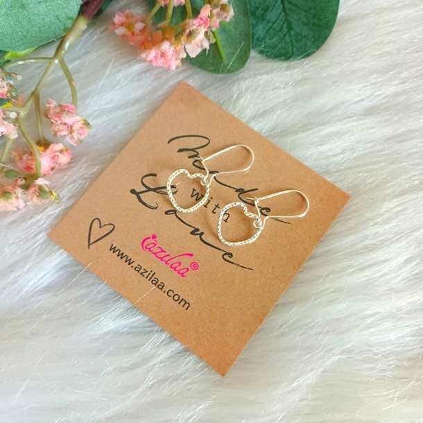 Cute heart charm sterling silver interchangeable earrings