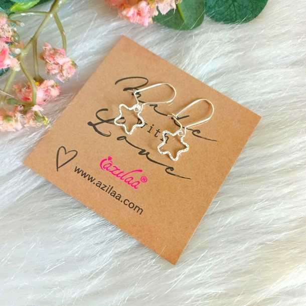 Cute star charm sterling silver handmade interchangeable earrings