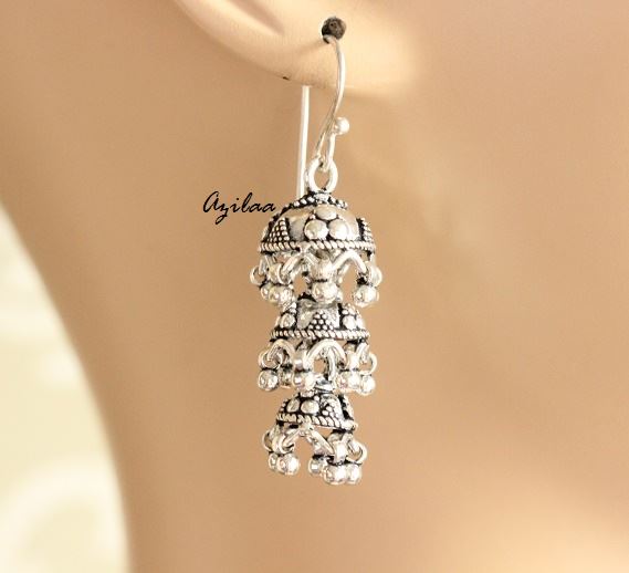 Cute sterling silver chandelier Jumki earrings