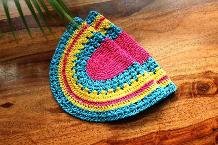 ECO friendly bright blue oval crochet handmade 2 table mat 