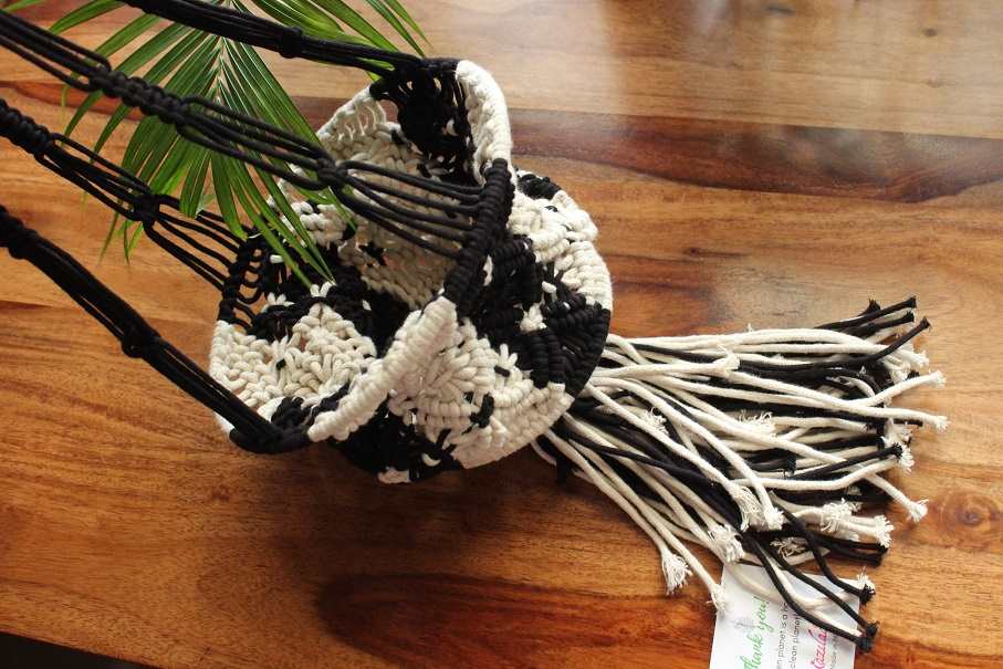 ECO friendly cotton macrame handmade 1 plant hanger 