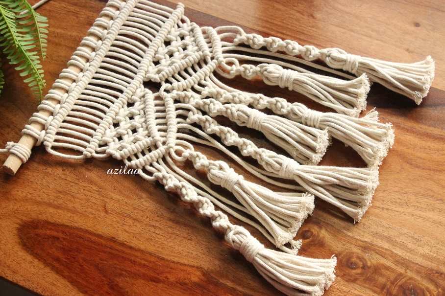 ECO friendly cotton macrame tassel handmade wall decor 