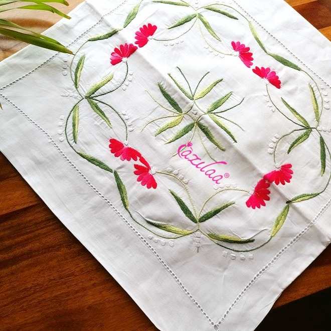 ECO friendly cotton white embriodered cushion covers 2