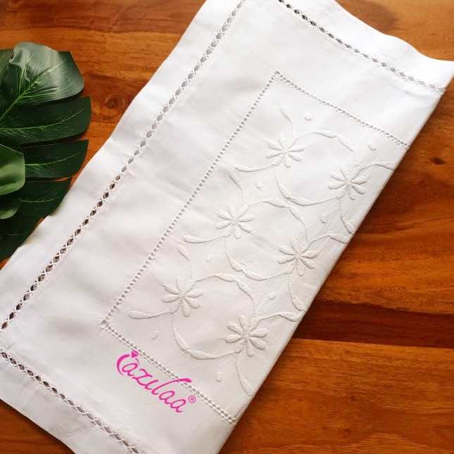 ECO friendly cotton white embriodered cushion covers 2