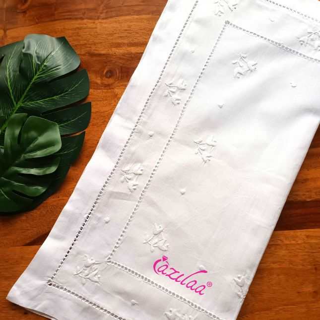 ECO friendly cotton white embriodered cushion covers 2