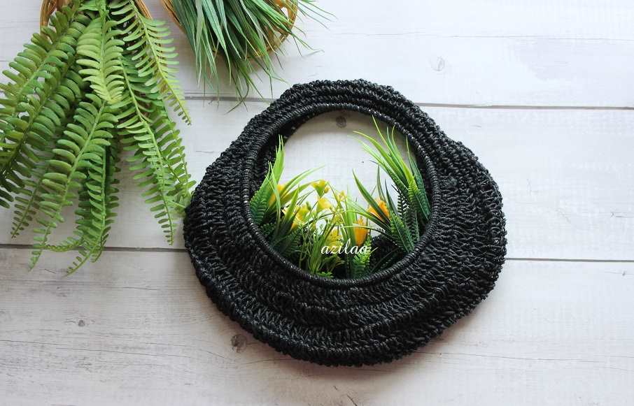 ECO friendly handmade Black plant jute hanger 1 pc