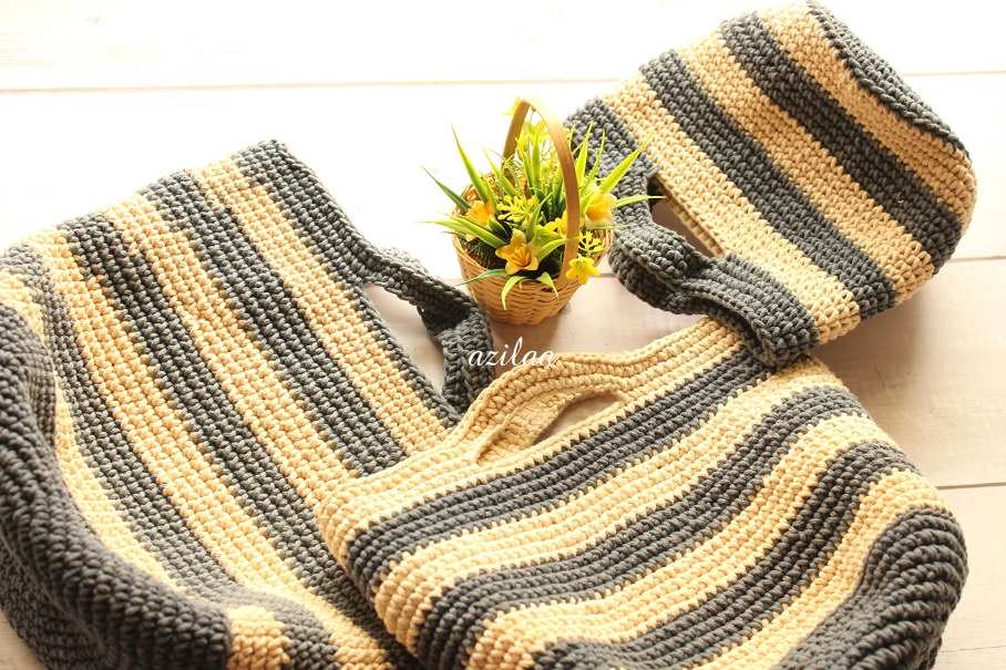 ECO friendly plant 3 pot cover cotton crochet  handmade bag