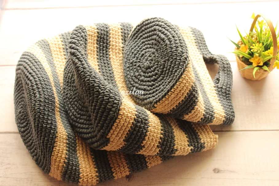 ECO friendly plant 3 pot cover cotton crochet  handmade bag