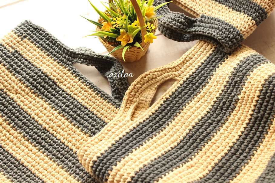 ECO friendly plant 3 pot cover cotton crochet  handmade bag