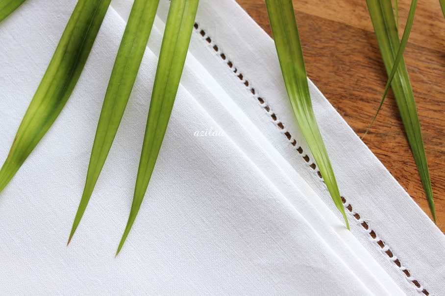 ECO friendly white cotton hand embroidery napkins 04