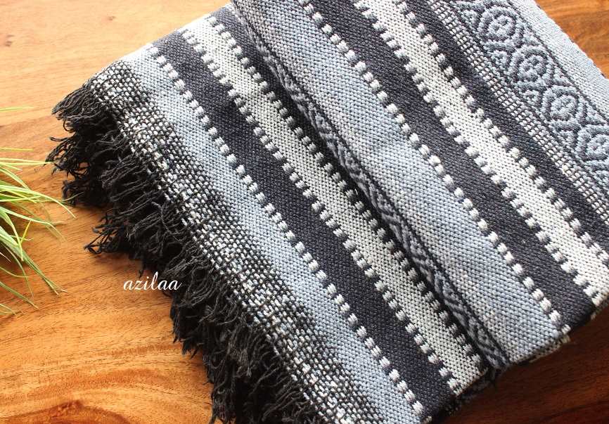 Eco friendly Blue Cotton handloom handmade rug 