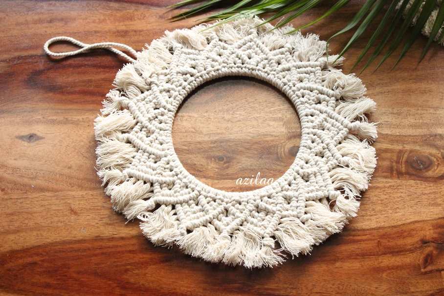 Eco friendly Mandala style macrame round handmade 2 wall decor 