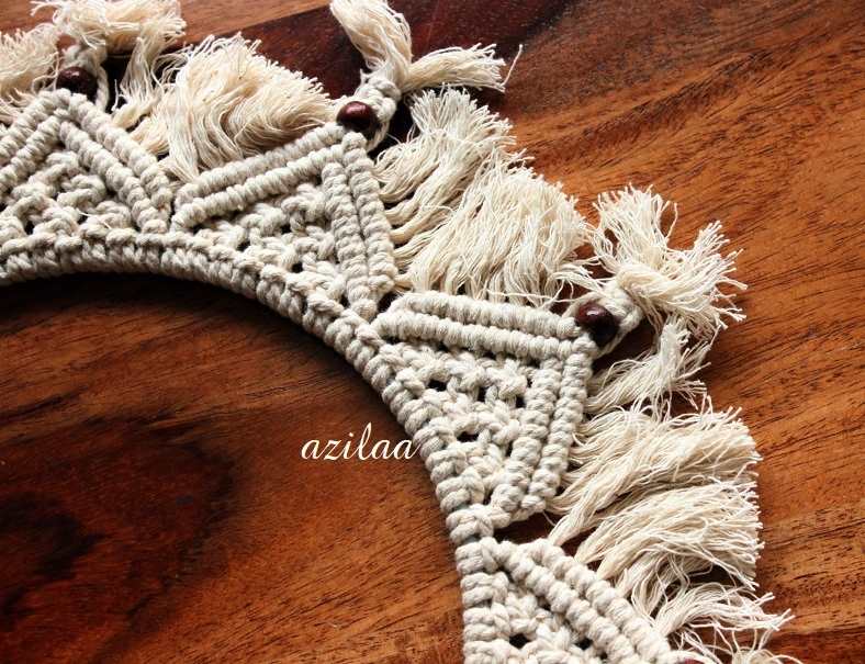 Eco friendly Mandala style macrame round handmade 2  wall decor 