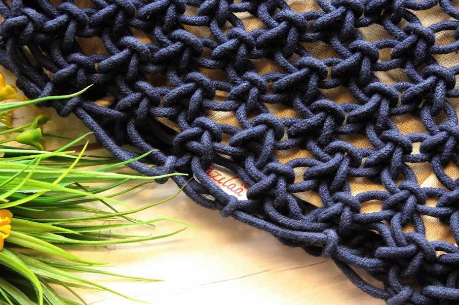 Eco friendly macramé handmade tan cream 1 bag