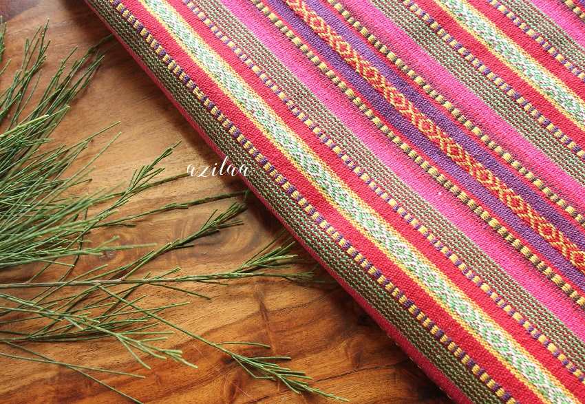 Eco friendly pink Cotton handloom handmade runner