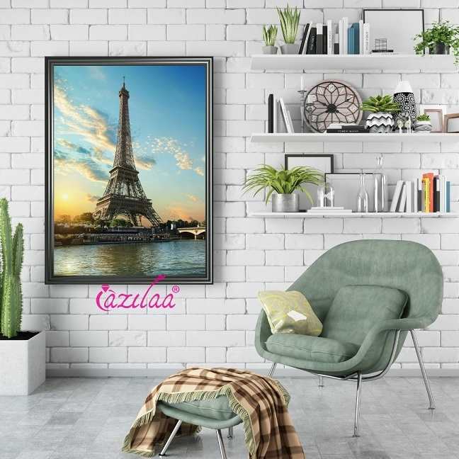 Eiffel tower framed wall art Portrait monument Wall décor 1