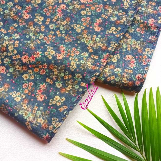 Elegant Floral grey Pashmina winter stole 