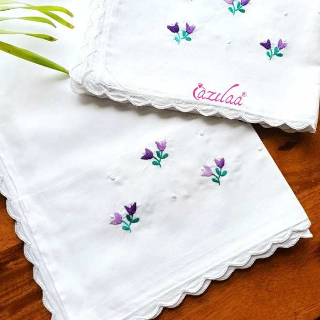 Elegant white hand embroidered large pillow covers 02