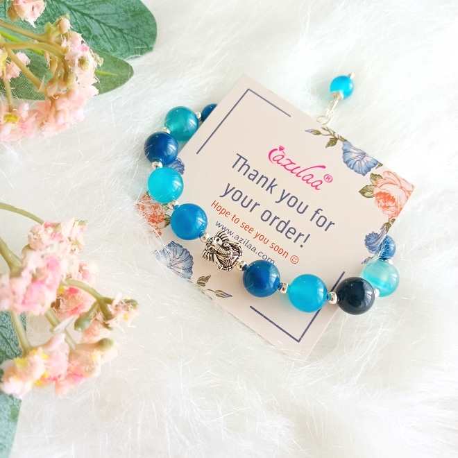 Ganesha gemstone handmade beaded bracelet 