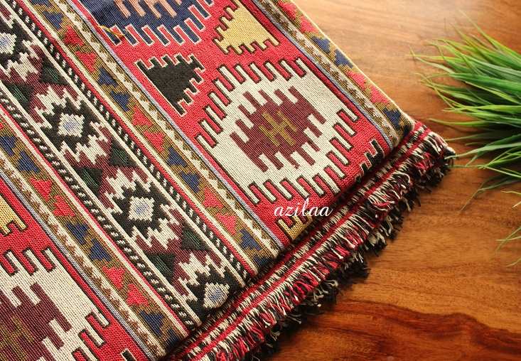 Geometric Aztec multi color handloom handmade runner