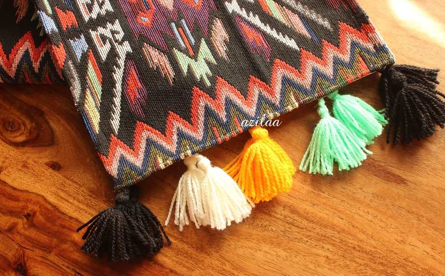 Geometric Aztec multi color handloom handmade 1 table runner