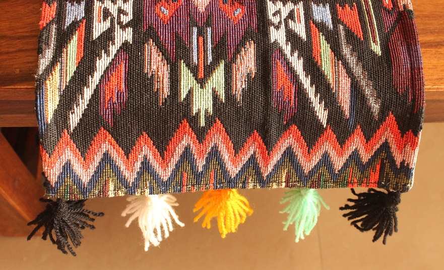 Geometric Aztec multi color handloom handmade 1 table runner