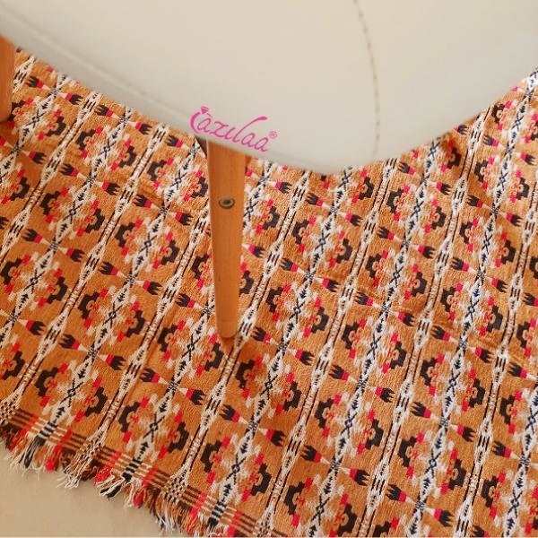 Geometric mustard color handloom handmade runner 1