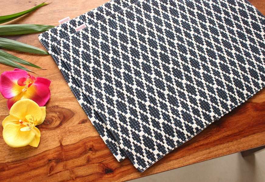 Geometric style handloom fabric placemat table mats 2