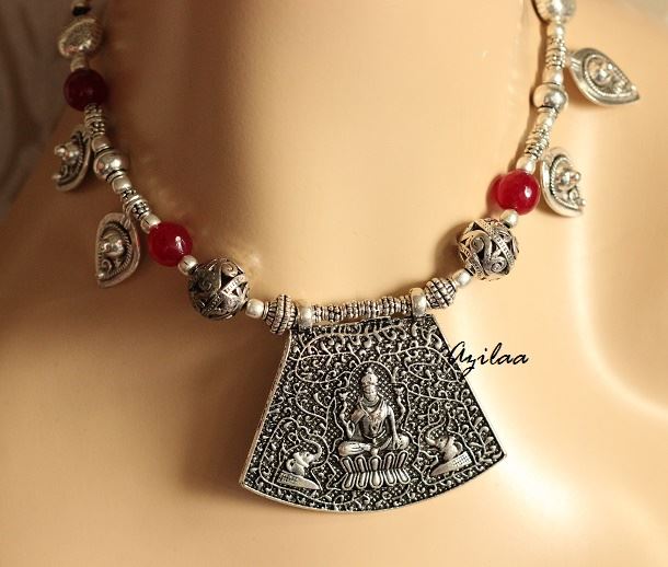 Goddess handmade gemstone beaded necklace set