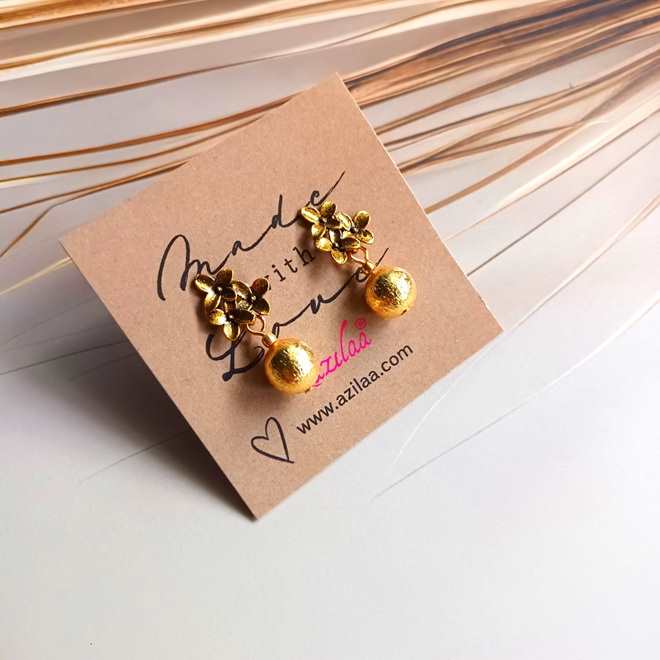 Golden pearl Necklace earrings set